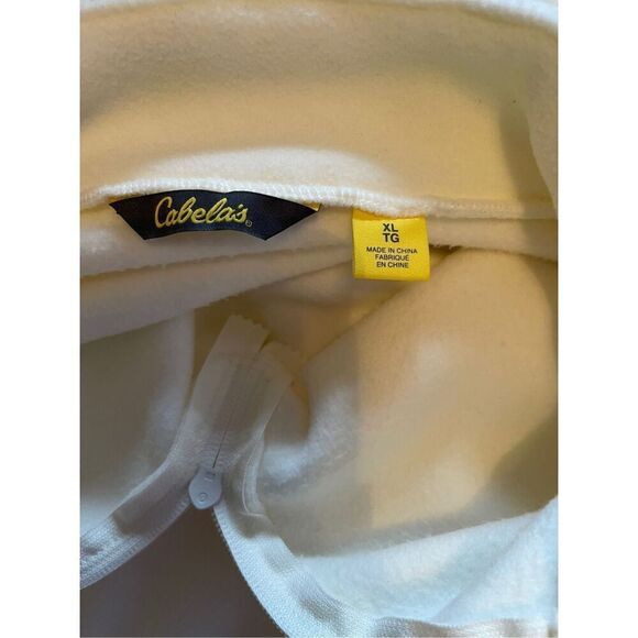 New Cabela’s Womens Cream Long Sleeve Quarter Zip Fleece Sweatshirt XL - Picture 4 of 11